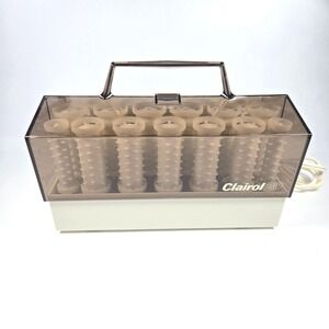 Vintage Clairol 20 Hot Heat Hairsetter Electric Rollers WITH CLIPS Pageant C20SZ